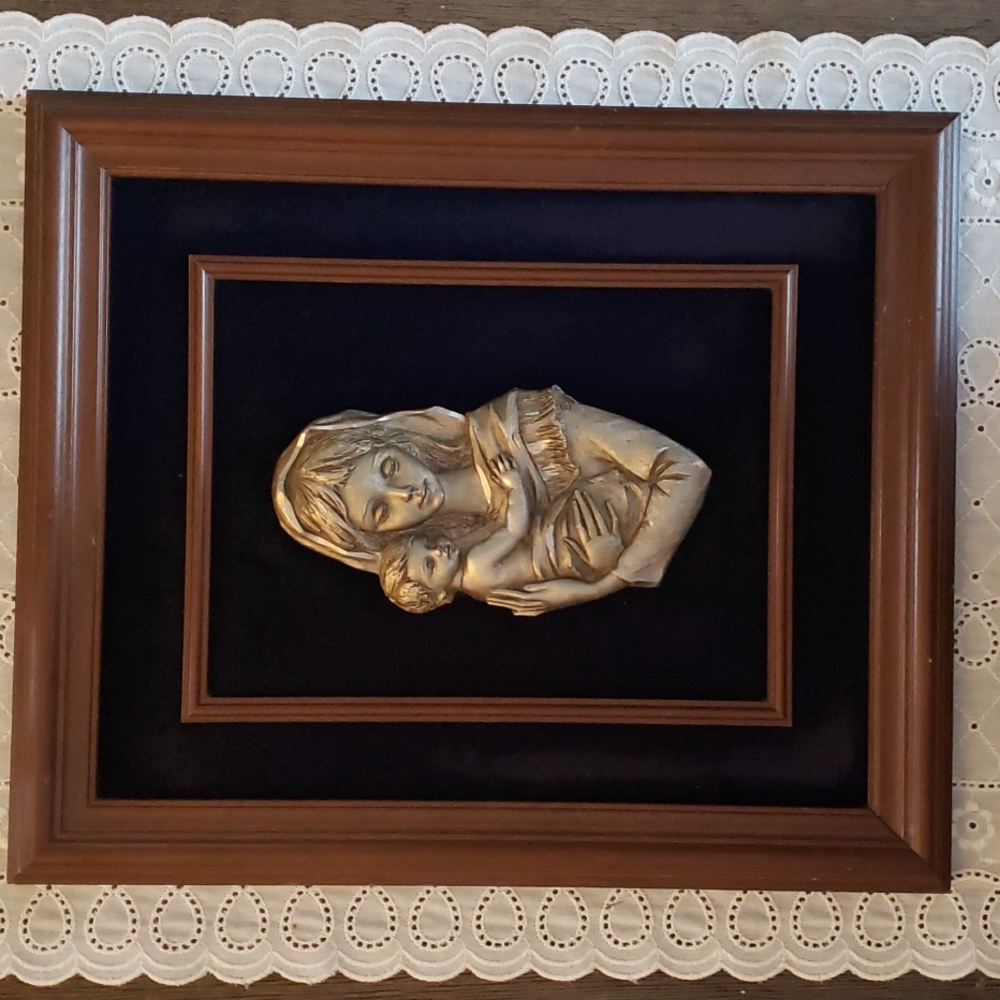 Vintage 1960s Peltro of Italy Silver Tone Plaque